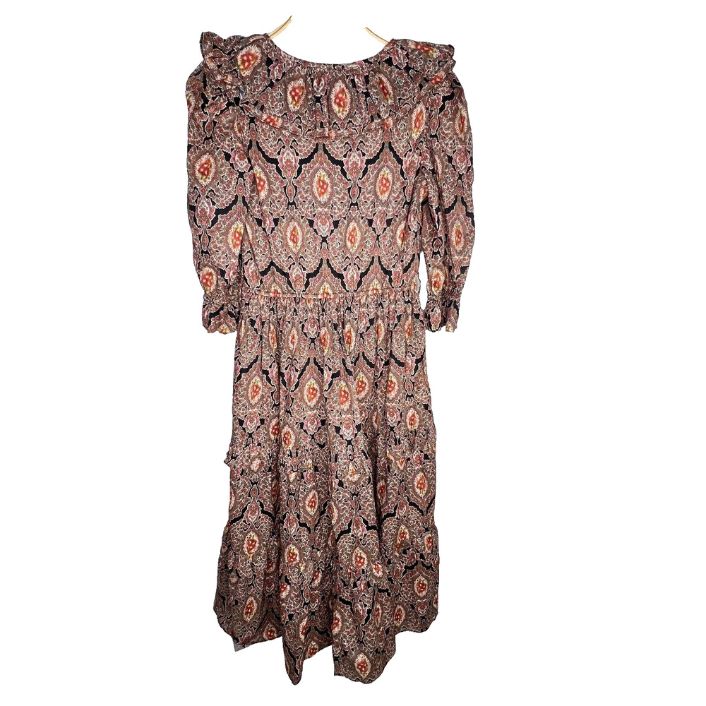 Anthropologie Kristinit Floral Maxi Dress Size Small Tiered - Picture 2 of 13